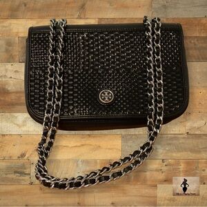 Tory Burch Black Marion Flap Shoulder Bag #2335